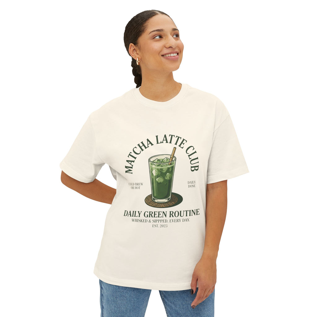 Matcha Latte Club Tee — Daily Green Routine Graphic Shirt