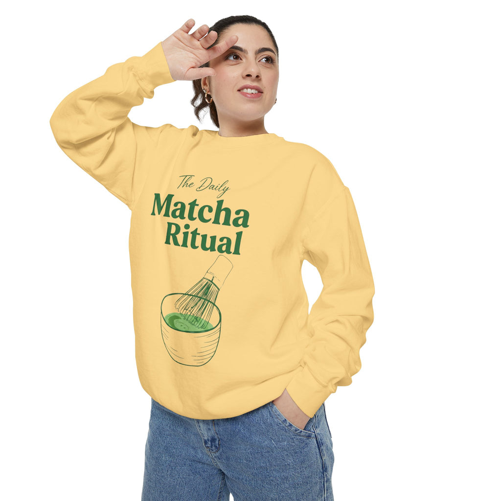Matcha Ritual Sweatshirt — The Daily Matcha Graphic Crewneck Sweatshirt