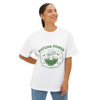 Matcha Power Tee — Retro Green Tea Graphic T-Shirt