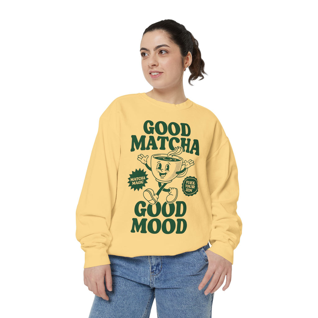 Good Matcha Good Mood - Graphic Crewneck Sweatshirt
