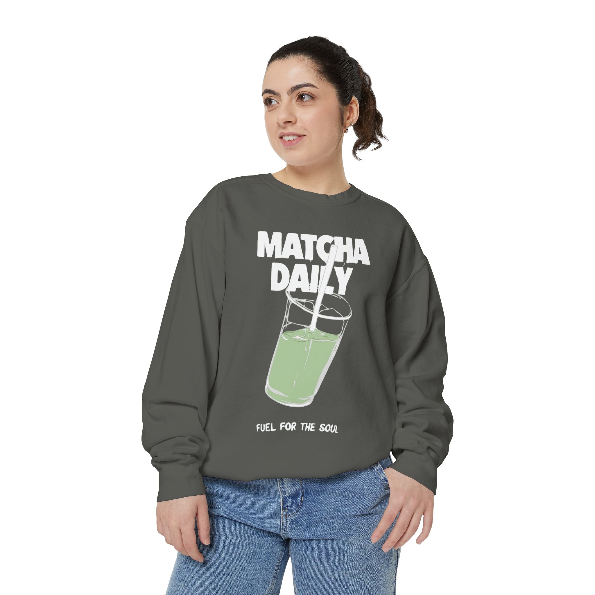 Matcha Daily Sweatshirt — Fuel for the Soul Graphic Crewneck Sweatshirt