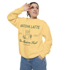 Matcha Latte Sweatshirt — The Modern Fuel Cozy Graphic Crewneck Sweatshirt