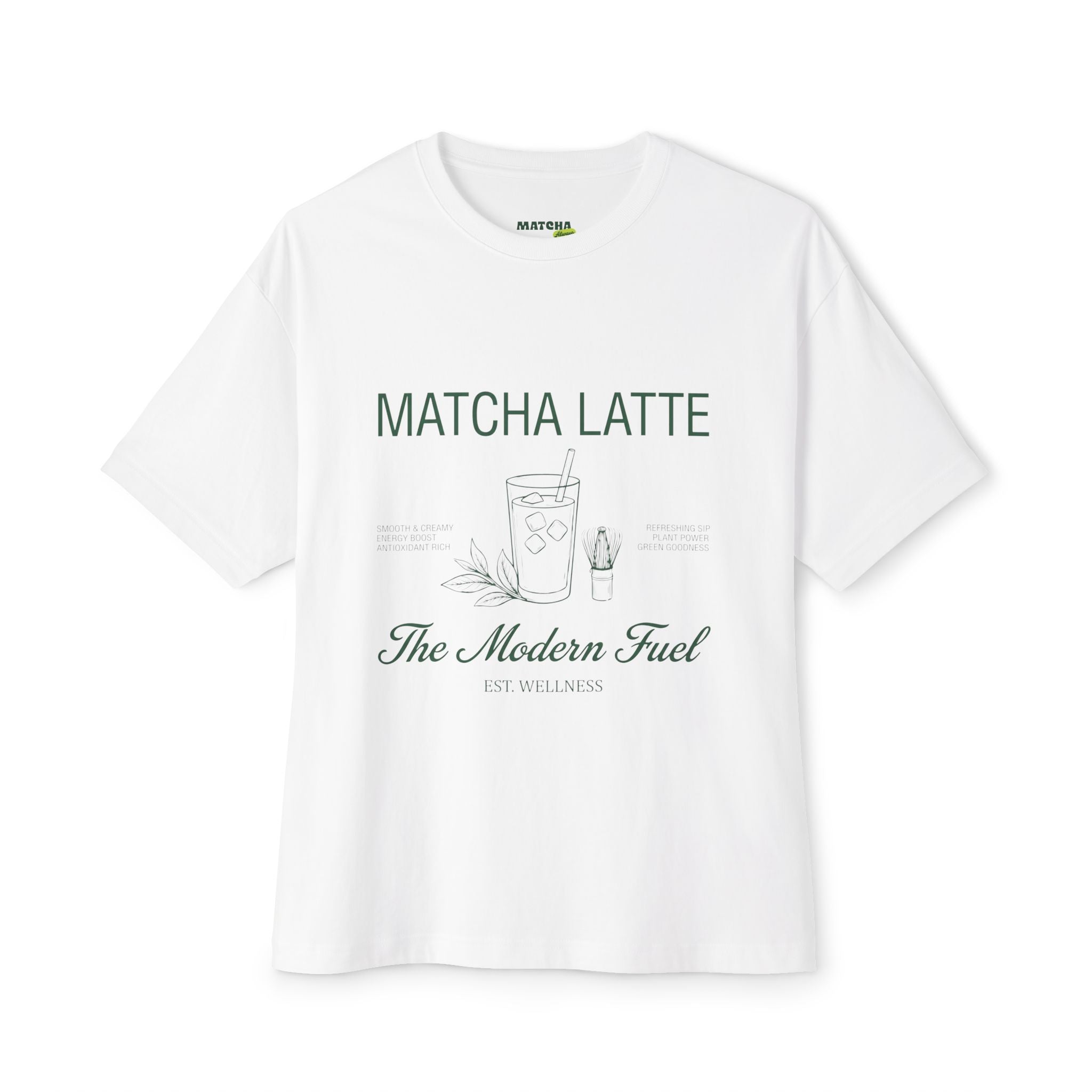 Matcha Latte Tee — The Modern Fuel Oversized Boxy T‑Shirt