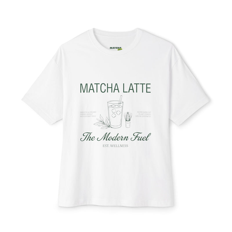 Matcha Latte Tee — The Modern Fuel Oversized Boxy T‑Shirt