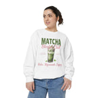 Matcha Bliss — Matcha Bliss & Chill Cozy Tea Lover Crewneck Sweatshirt