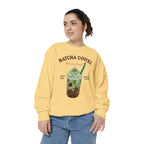 Matcha Coffee  – Matcha Coffee Morning Boost Crewneck Sweatshirt
