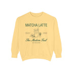 Matcha Latte Sweatshirt — The Modern Fuel Cozy Graphic Crewneck Sweatshirt