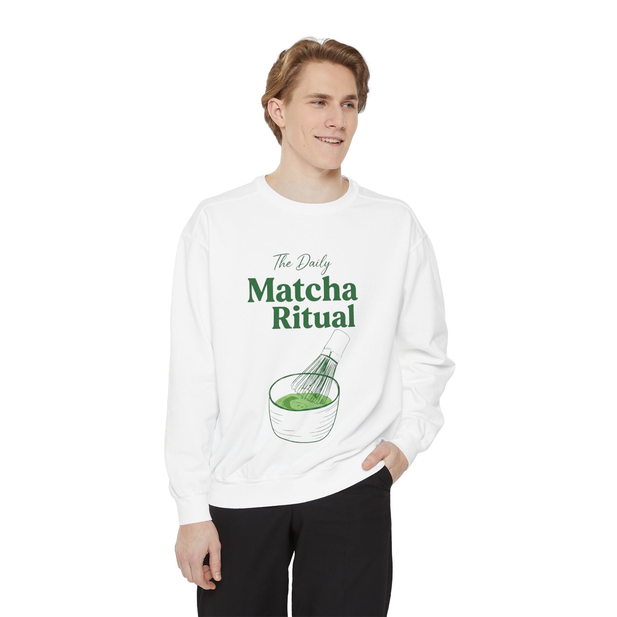 Matcha Ritual Sweatshirt — The Daily Matcha Graphic Crewneck Sweatshirt