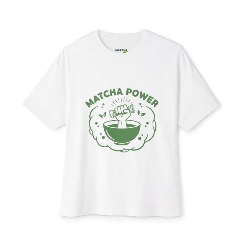 Matcha Power Tee — Retro Green Tea Graphic T-Shirt