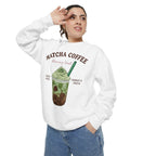 Matcha Coffee  – Matcha Coffee Morning Boost Crewneck Sweatshirt