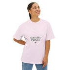 Matcha Prince Tee — Minimalist White Oversized Boxy T‑Shirt