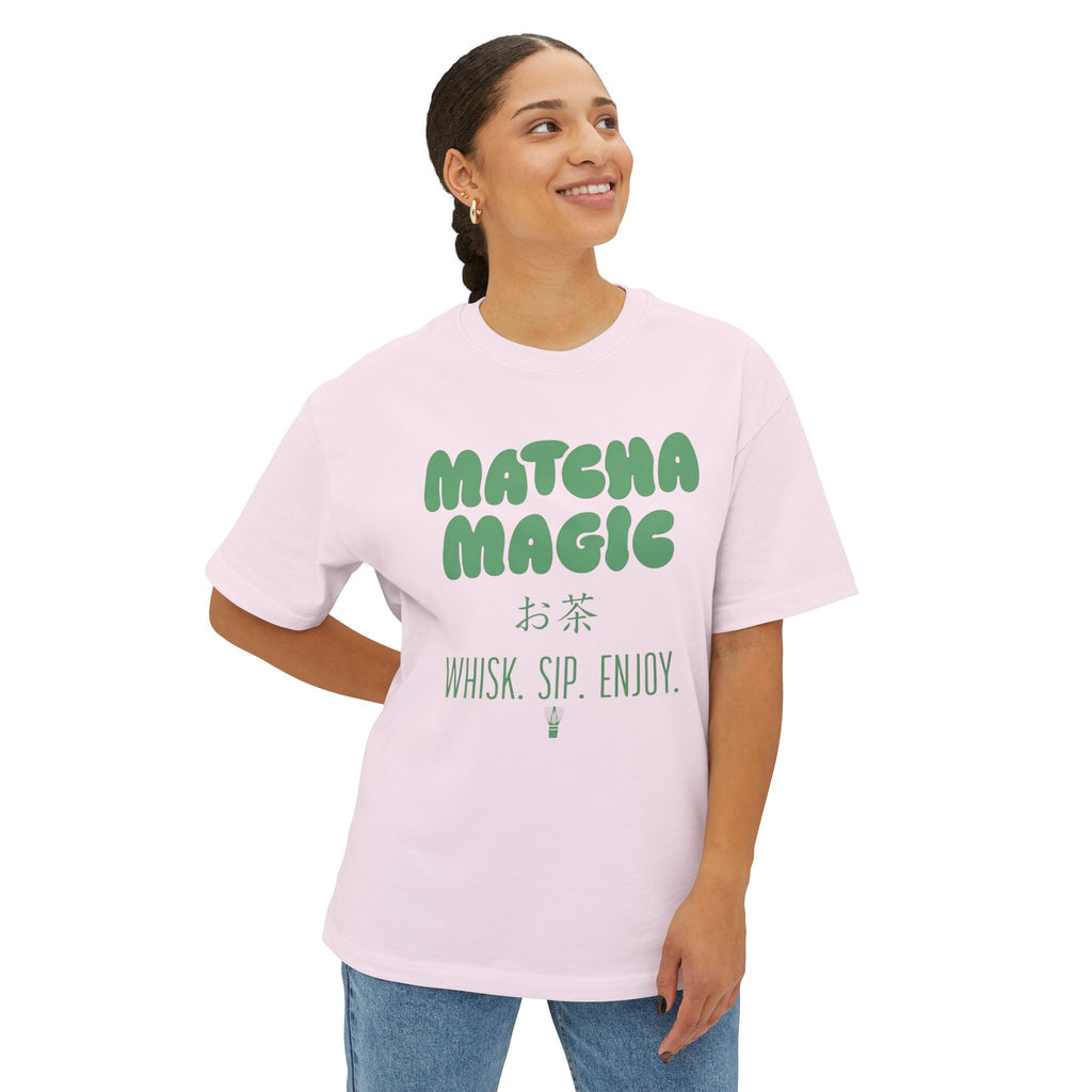 Matcha Magic Tee — Matcha Magic Graphic Oversized Boxy T-Shirt