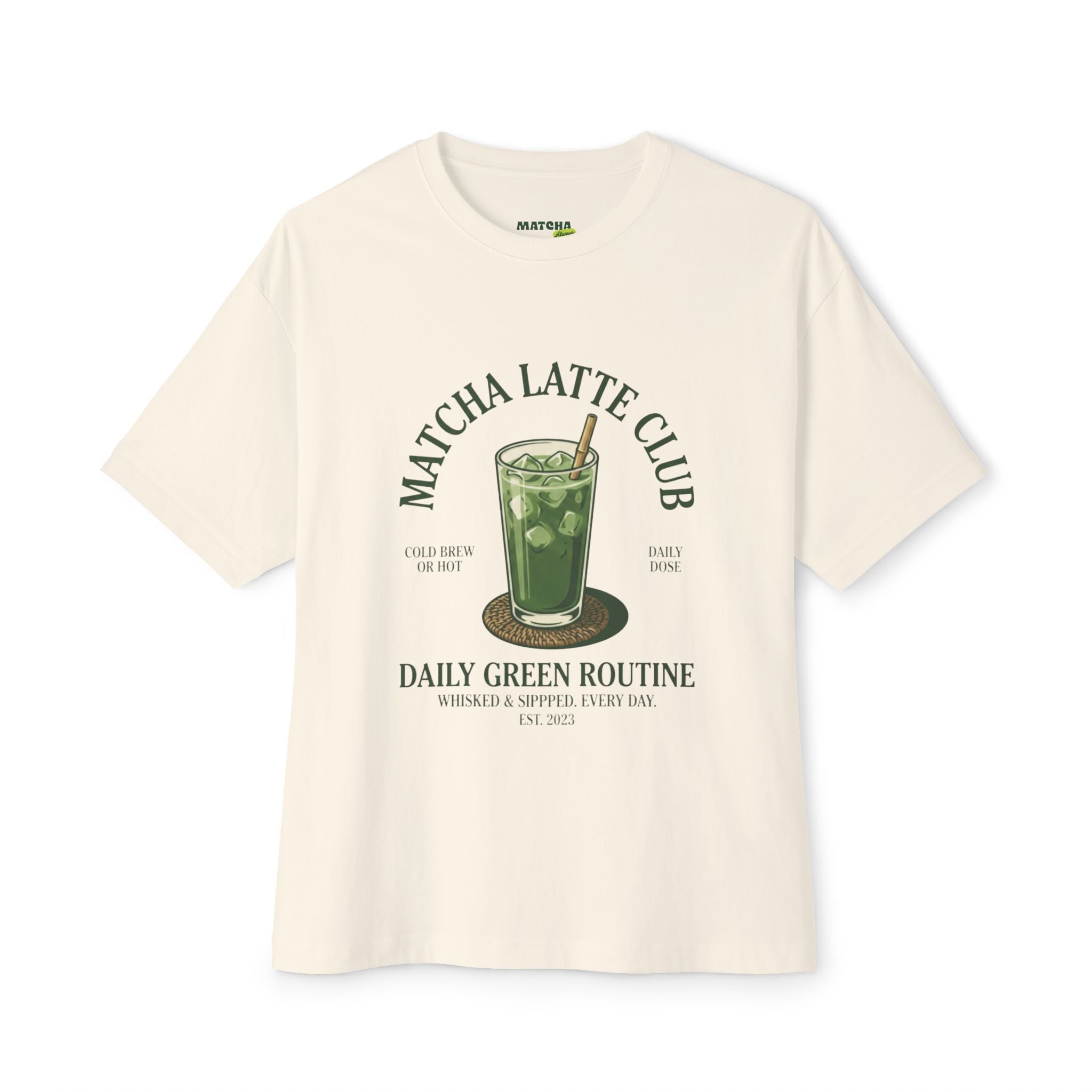 Matcha Latte Club Tee — Daily Green Routine Graphic Shirt
