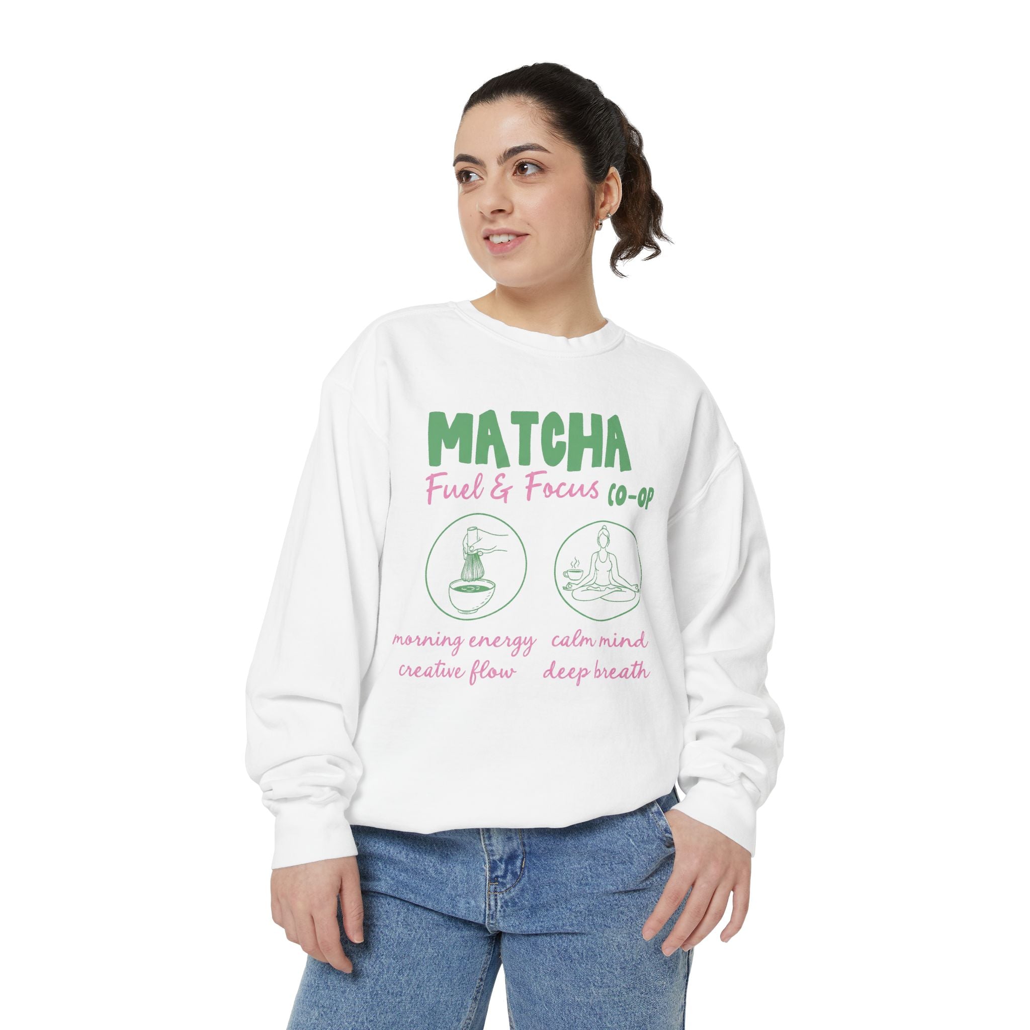 Matcha Fuel & Focus — Crewneck Sweatshirt