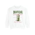 Matcha Energy Elixir — Sip, Feel, Thrive Cozy Crewneck Sweatshirt