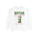 Matcha Energy Elixir — Sip, Feel, Thrive Cozy Crewneck Sweatshirt