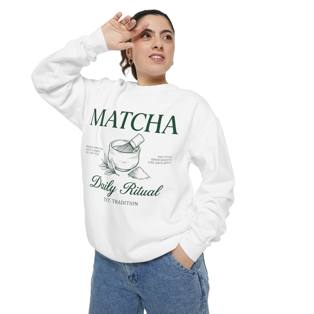 Matcha Daily Ritual - Graphic Crewneck Sweatshirt