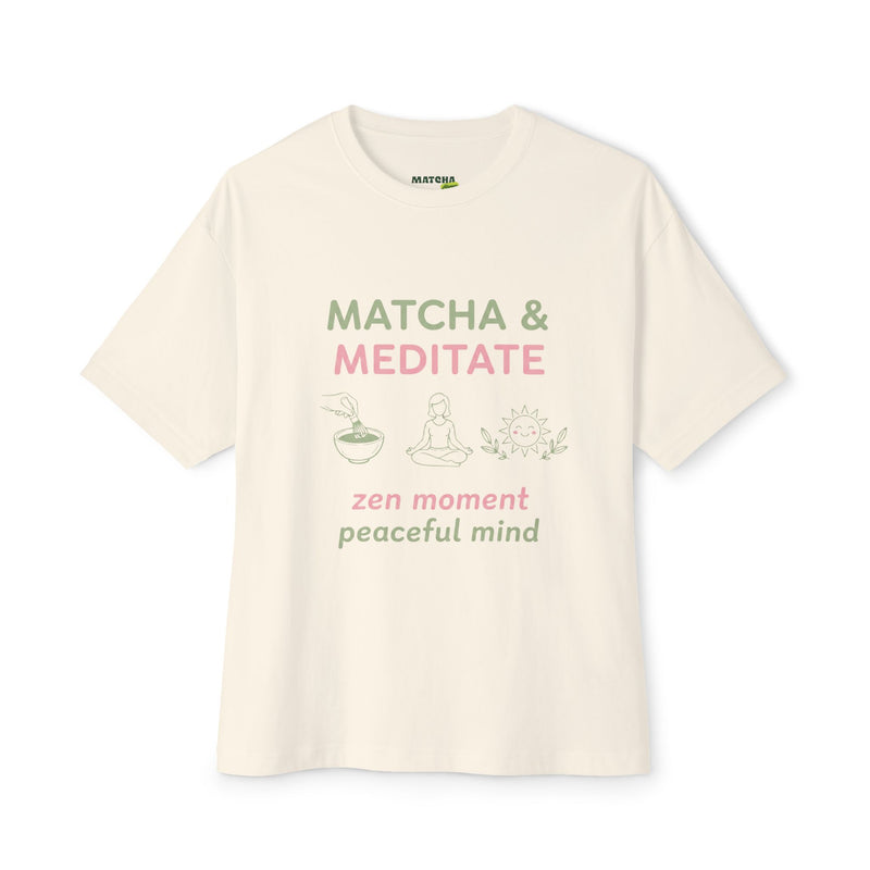Matcha & Meditate Tee — Zen Moment Relaxed T-Shirt