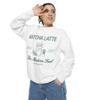 Matcha Latte Sweatshirt — The Modern Fuel Cozy Graphic Crewneck Sweatshirt
