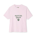 Matcha Queen Tee — Oversized White Boxy T‑Shirt