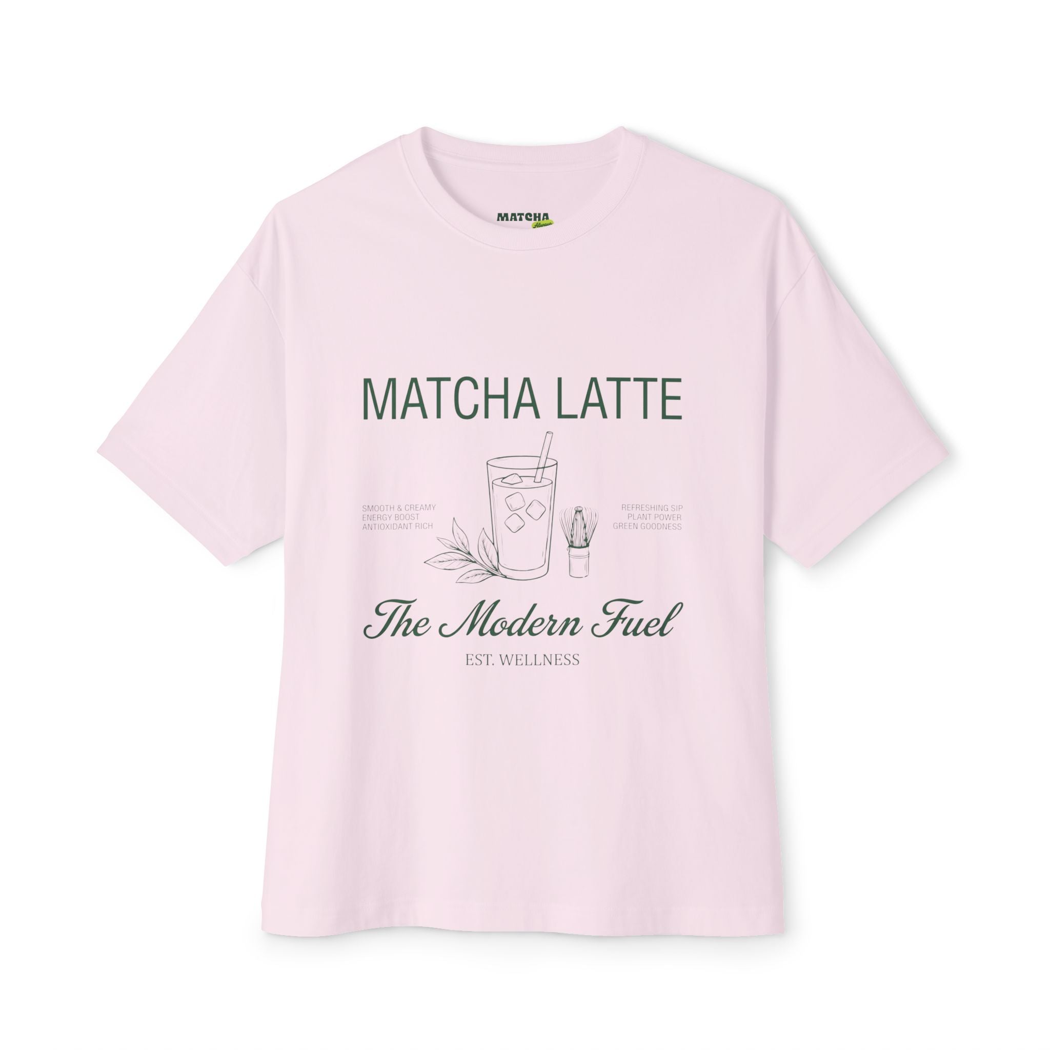 Matcha Latte Tee — The Modern Fuel Oversized Boxy T‑Shirt
