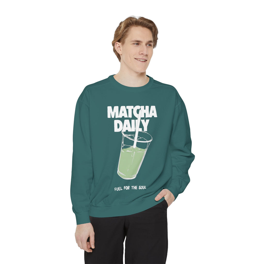 Matcha Daily Sweatshirt — Fuel for the Soul Graphic Crewneck Sweatshirt
