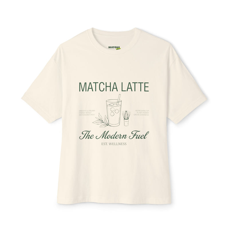 Matcha Latte Tee — The Modern Fuel Oversized Boxy T‑Shirt