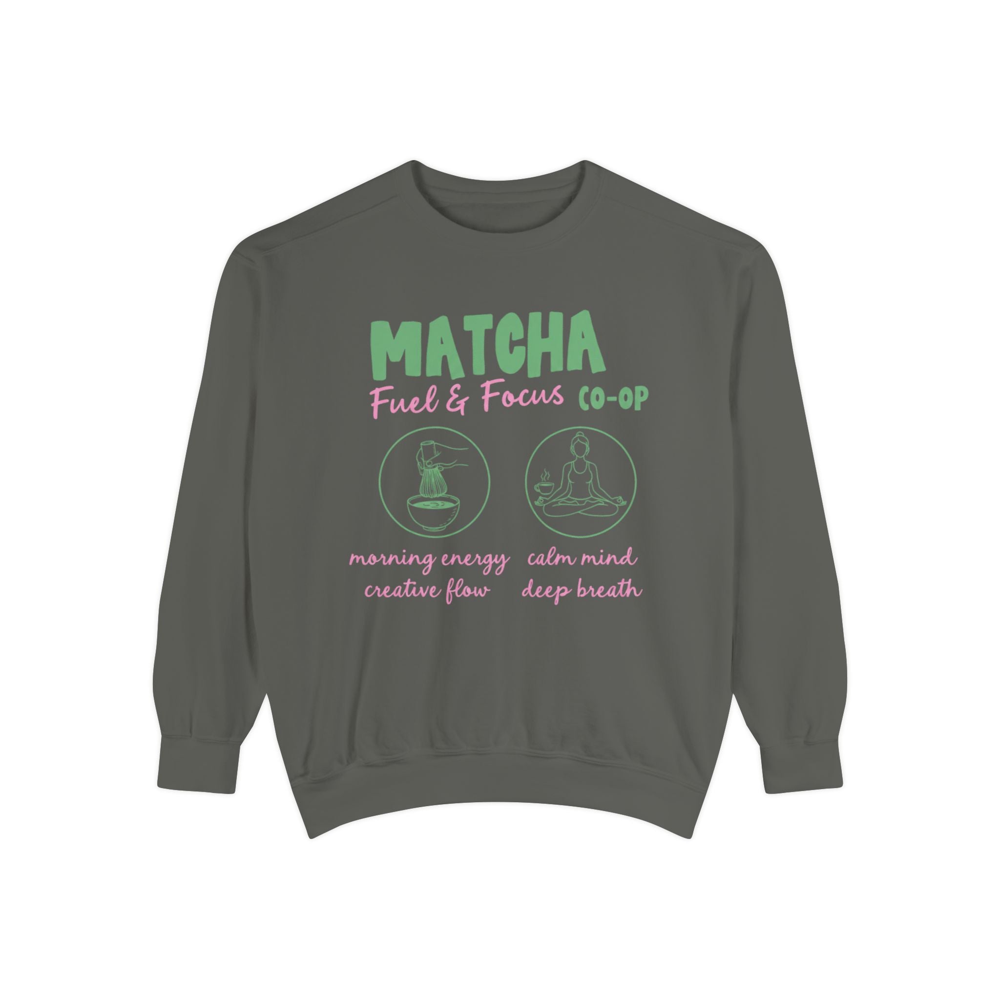 Matcha Fuel & Focus — Crewneck Sweatshirt