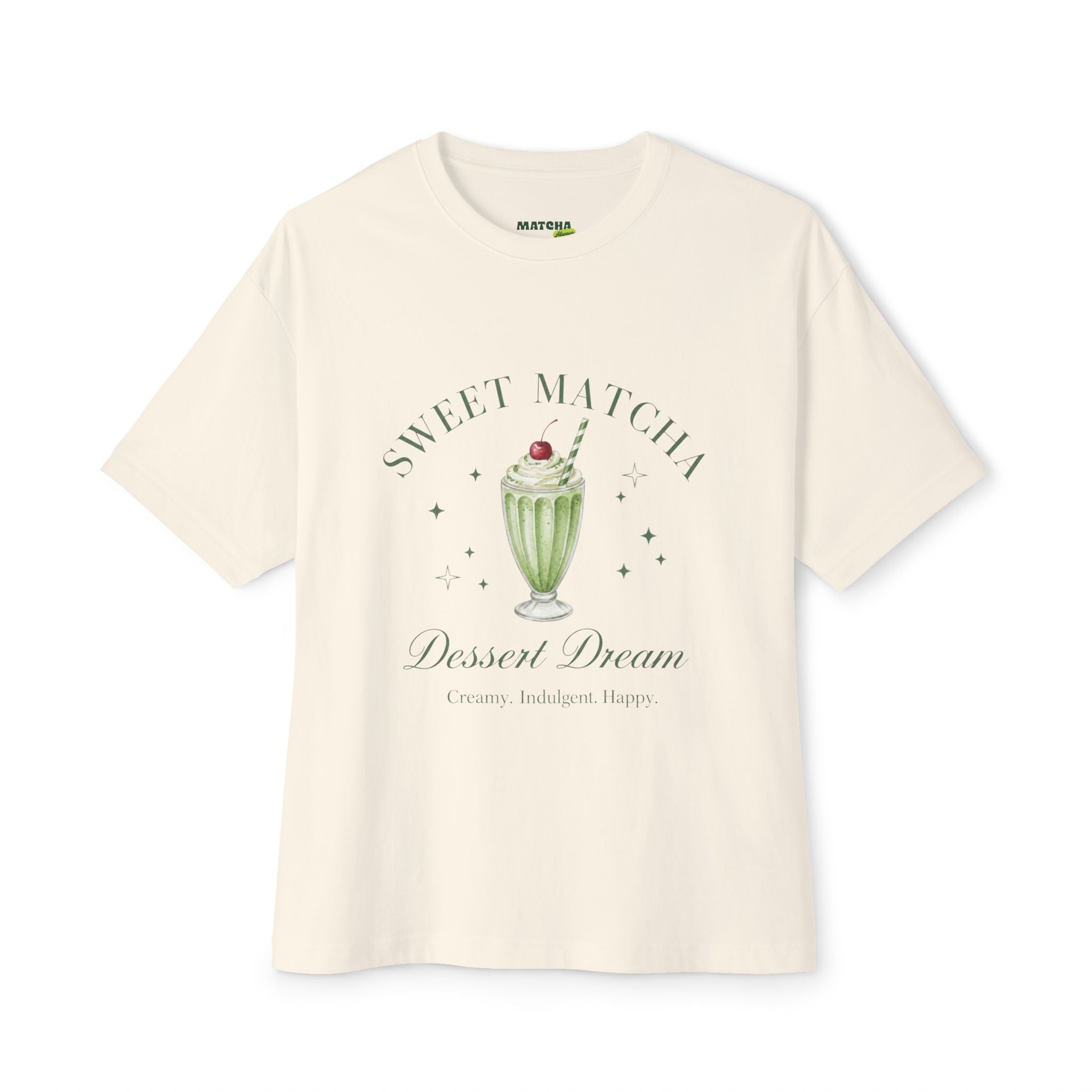 Matcha Milkshake Tee — Sweet Matcha Dessert Dream Graphic T-Shirt