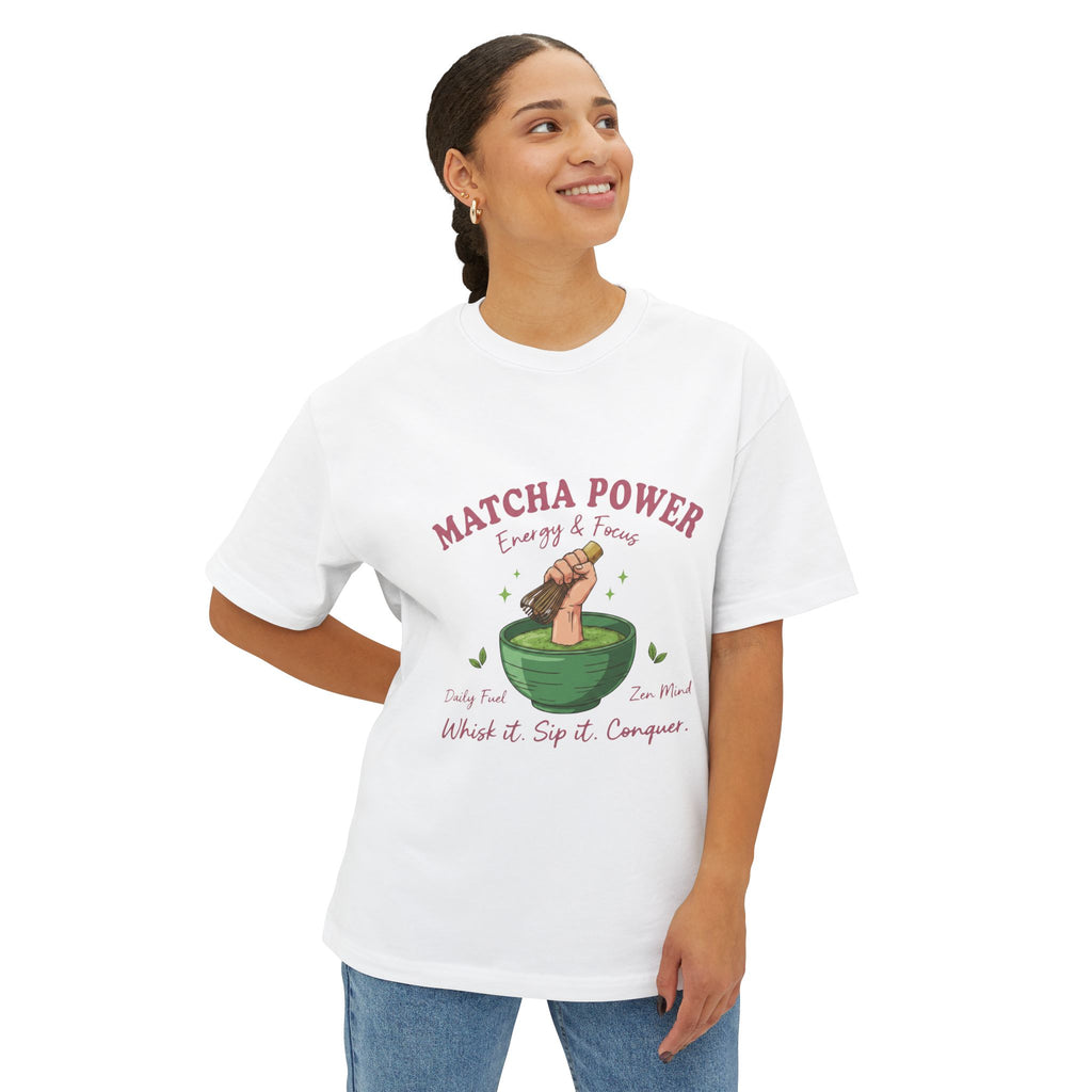 Matcha Power Tee — Cute Matcha Bowl Graphic Shirt