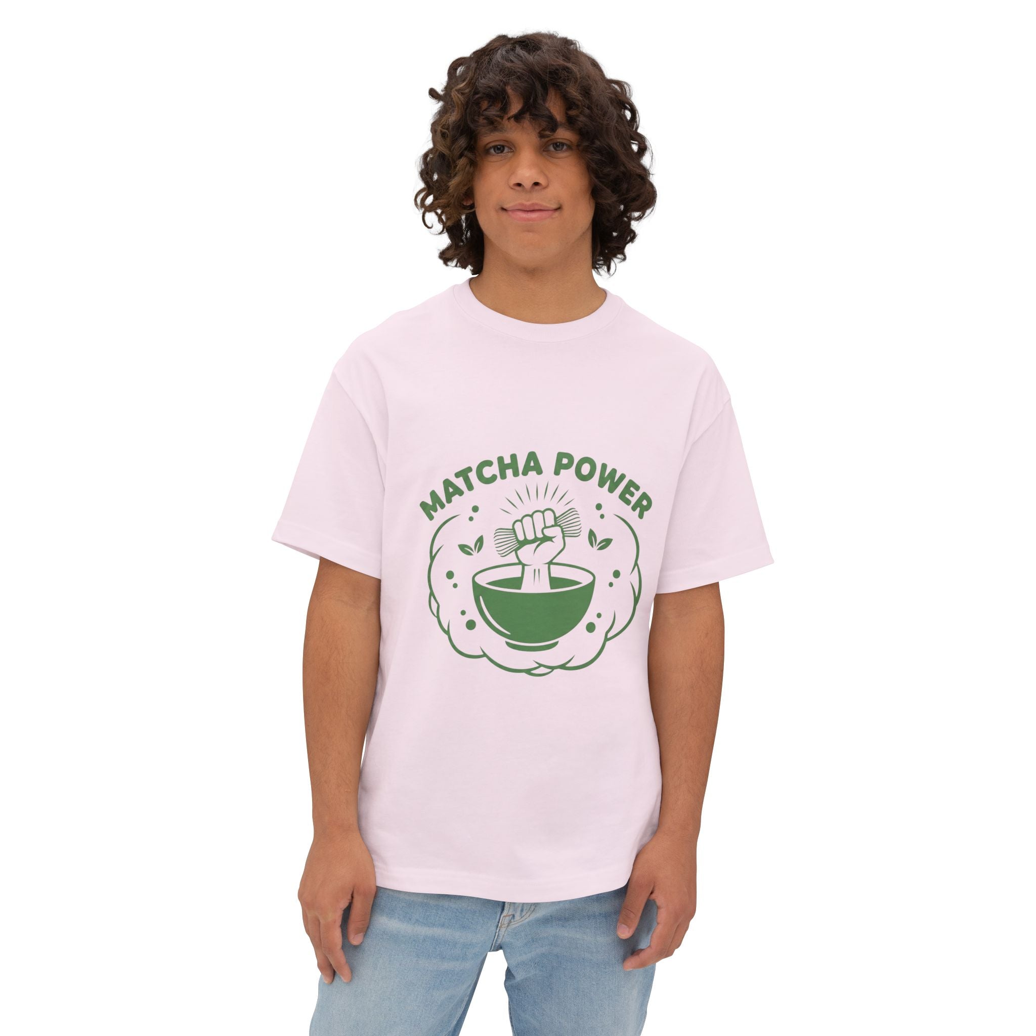 Matcha Power Tee — Retro Green Tea Graphic T-Shirt