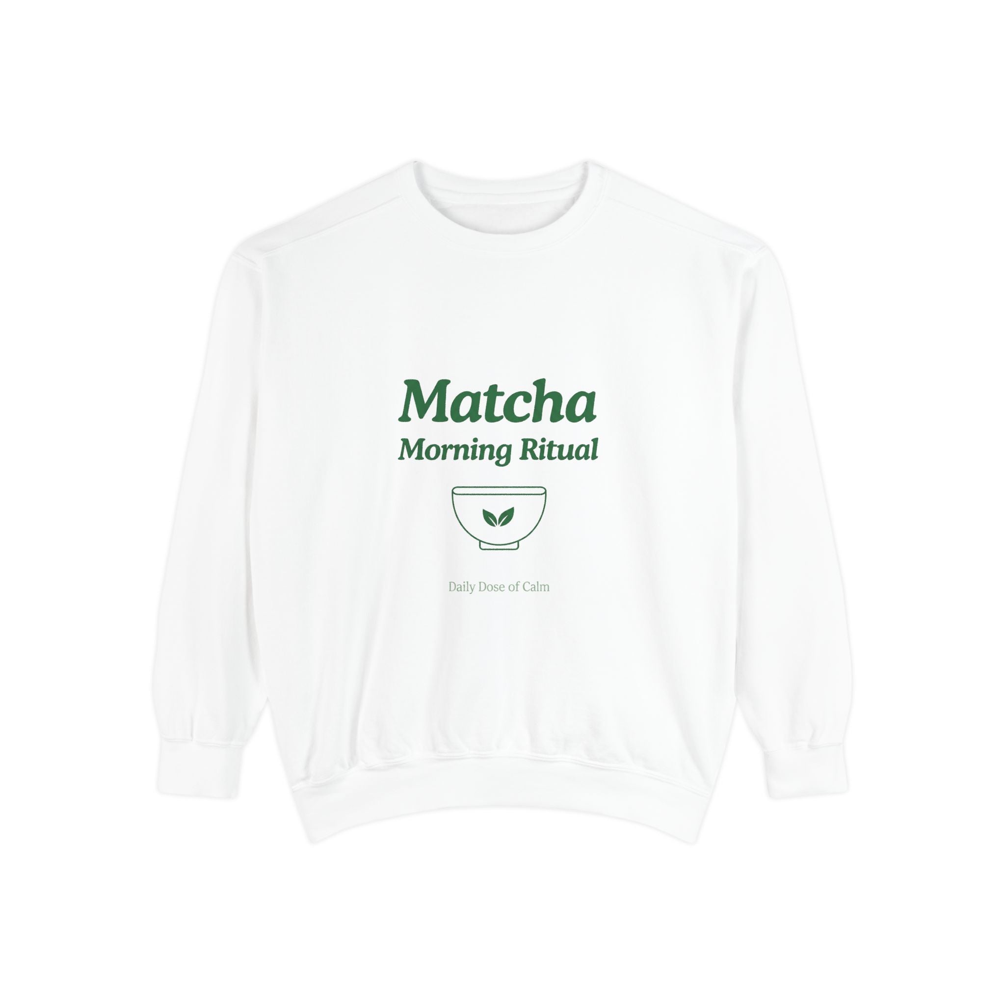 Matcha Morning Ritual Sweatshirt - Graphic Crewneck Sweatshirt