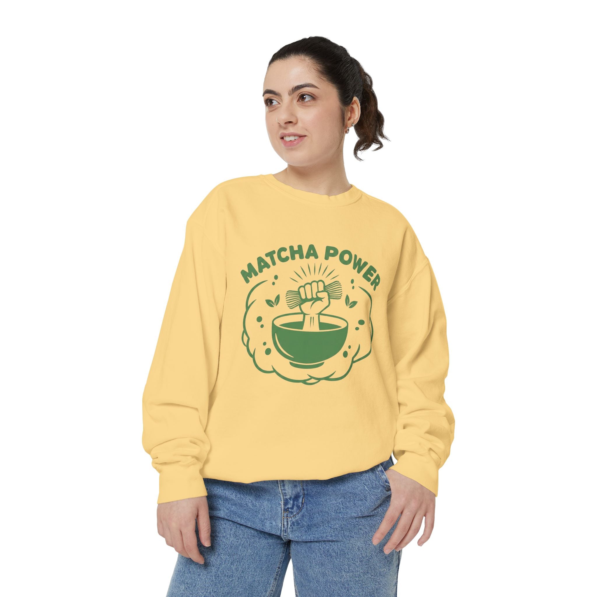 Matcha Power Sweatshirt - Crewneck Sweatshirt
