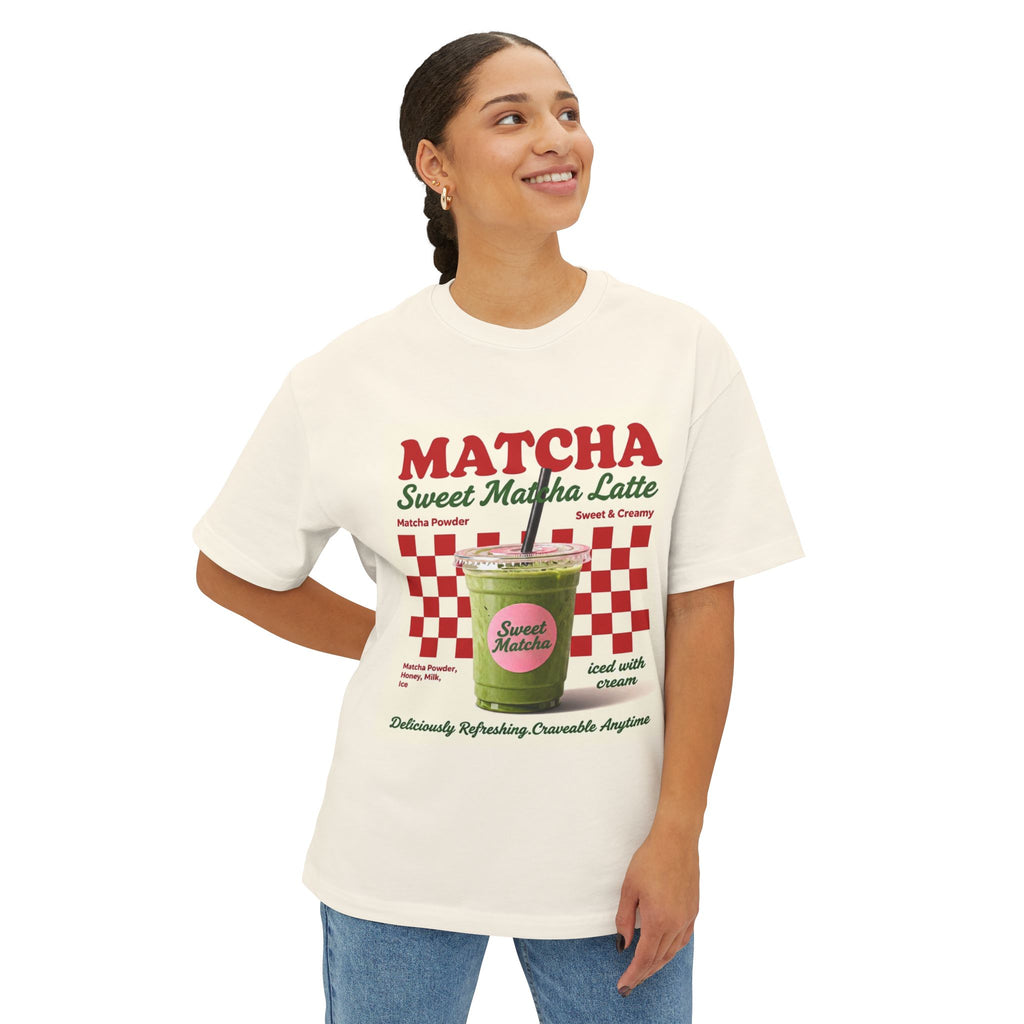 Matcha Sweet Latte Tee — Retro Café Graphic T-Shirt