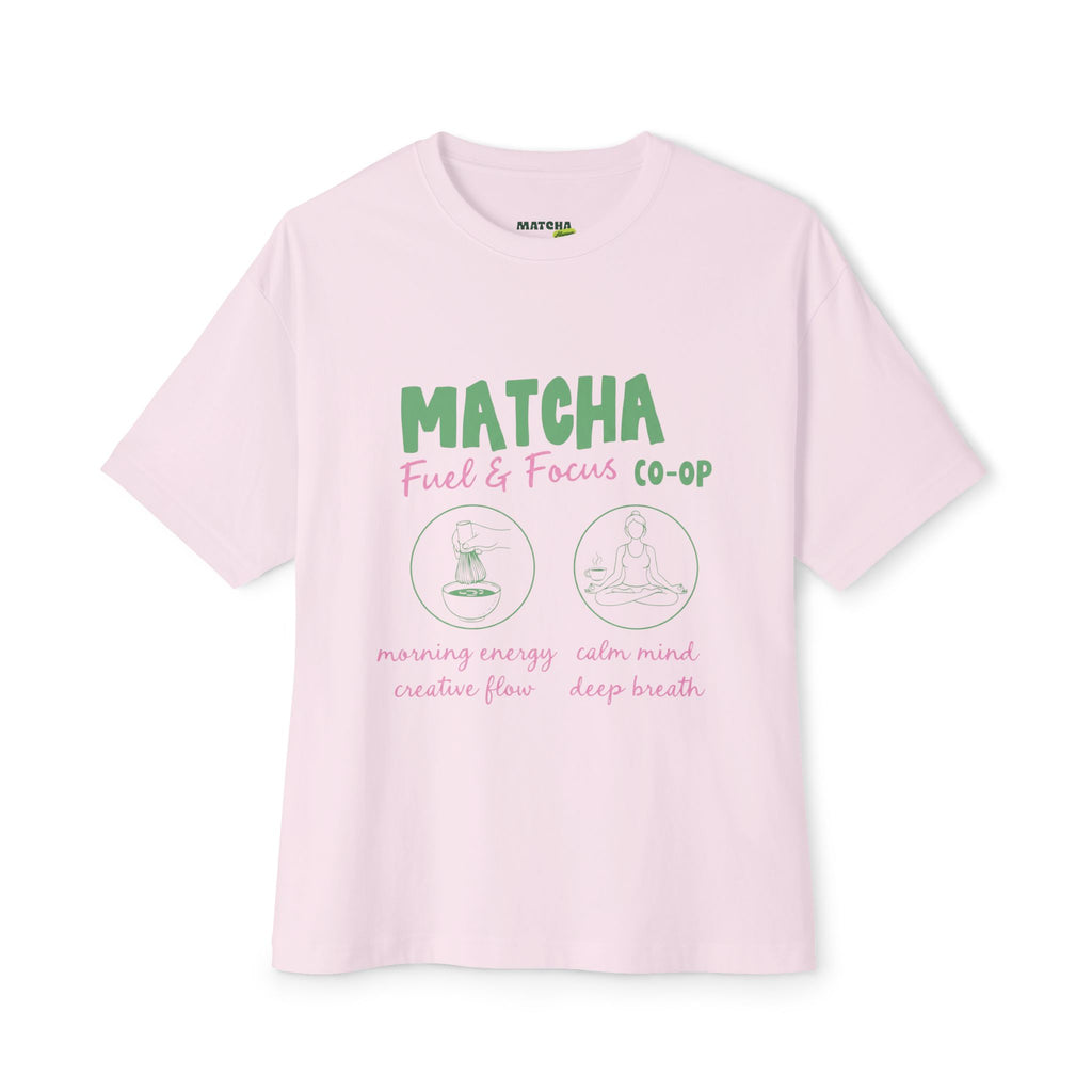 Matcha Co-Op Graphic Tee — Matcha: Fuel & Focus Oversized Boxy T-Shirt