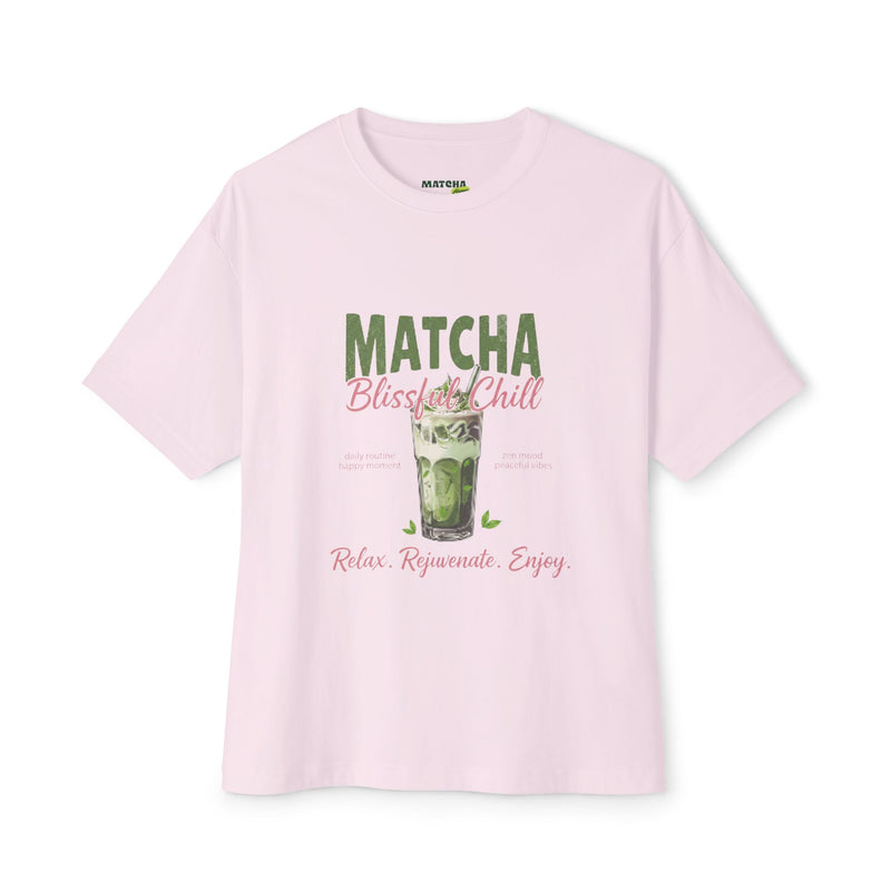 Matcha Bliss Tee — Matcha Bliss & Chill Oversized Boxy Tee