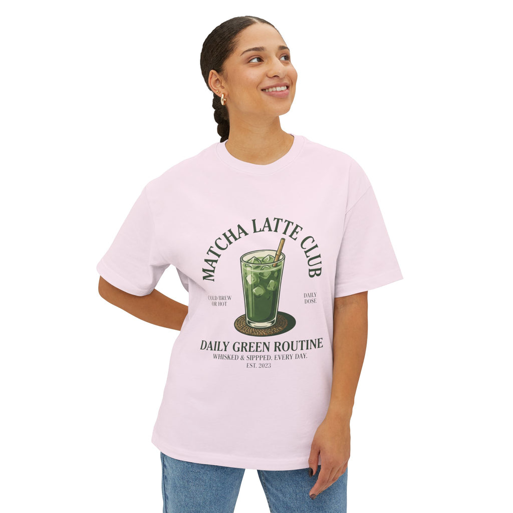 Matcha Latte Club Tee — Daily Green Routine Graphic Shirt