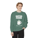 Matcha Power — Mug Graphic & Good Vibes Graphic Crewneck Sweatshirt