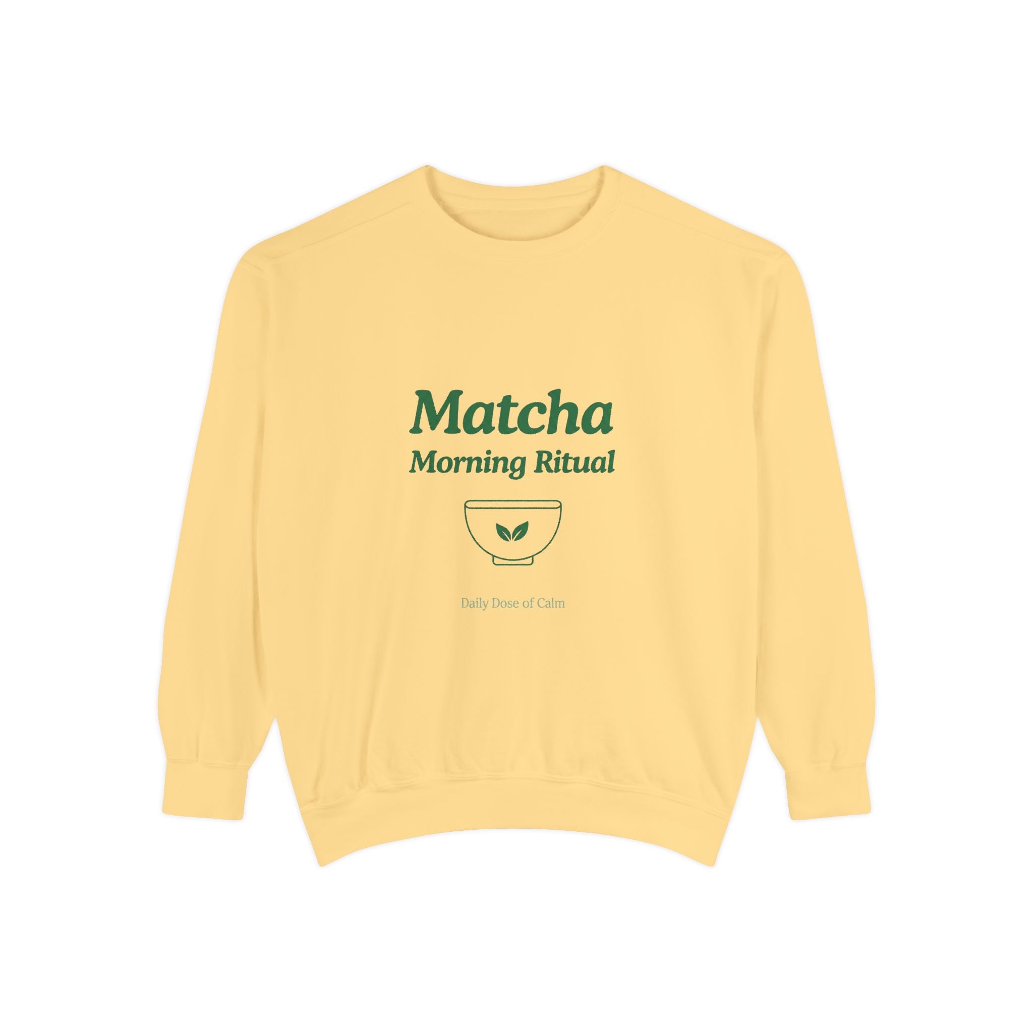 Matcha Morning Ritual Sweatshirt - Graphic Crewneck Sweatshirt