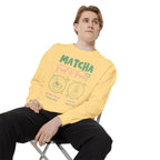 Matcha Feed & Focus — Cozy Tea Lover Graphic Sweatshirt