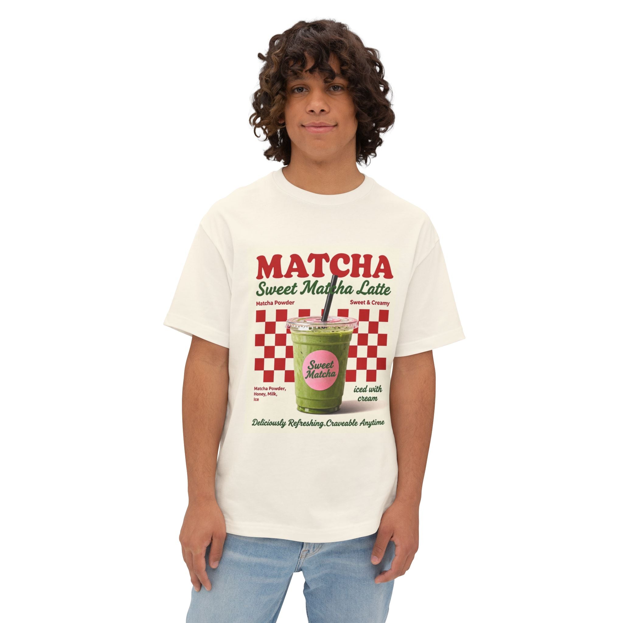 Matcha Sweet Latte Tee — Retro Café Graphic T-Shirt