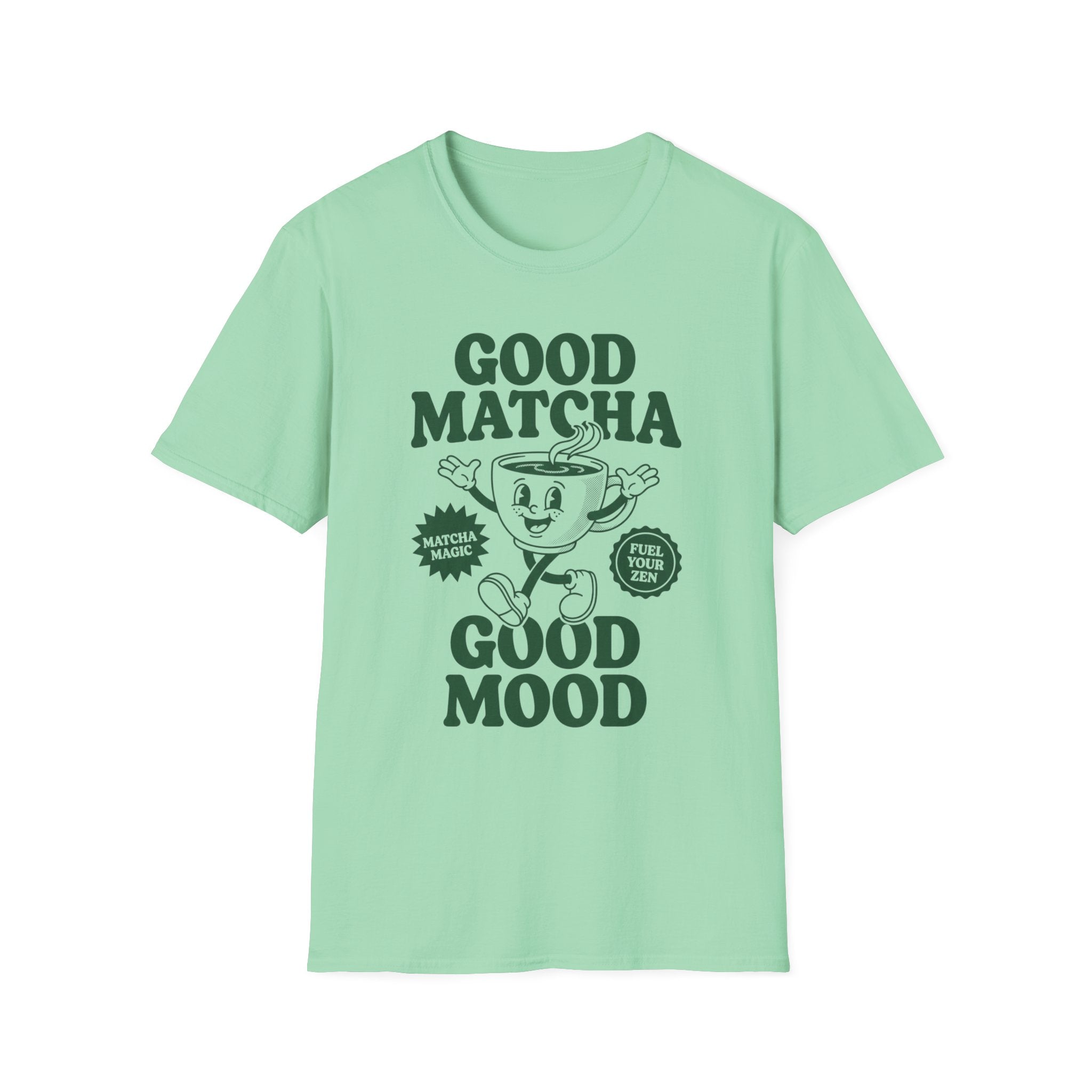 Good Matcha Good Mood T-Shirt — Retro Matcha Tea Graphic Tee