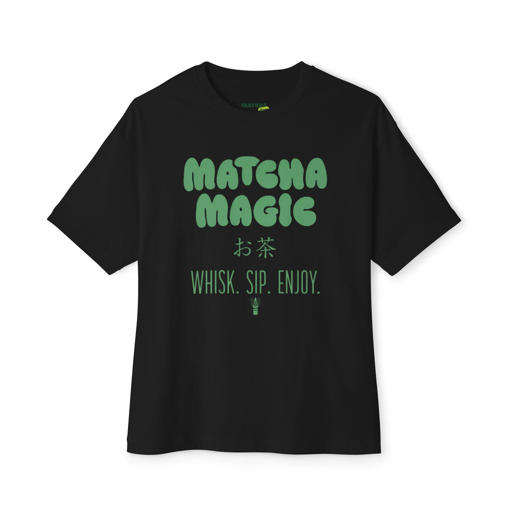 Matcha Magic Tee — Matcha Magic Graphic Oversized Boxy T-Shirt