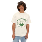 Matcha Power Tee — Retro Green Tea Graphic T-Shirt