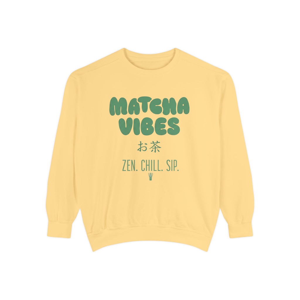 Matcha Vibes — Matcha Vibes Zen Chill Sip Crewneck Sweatshirt