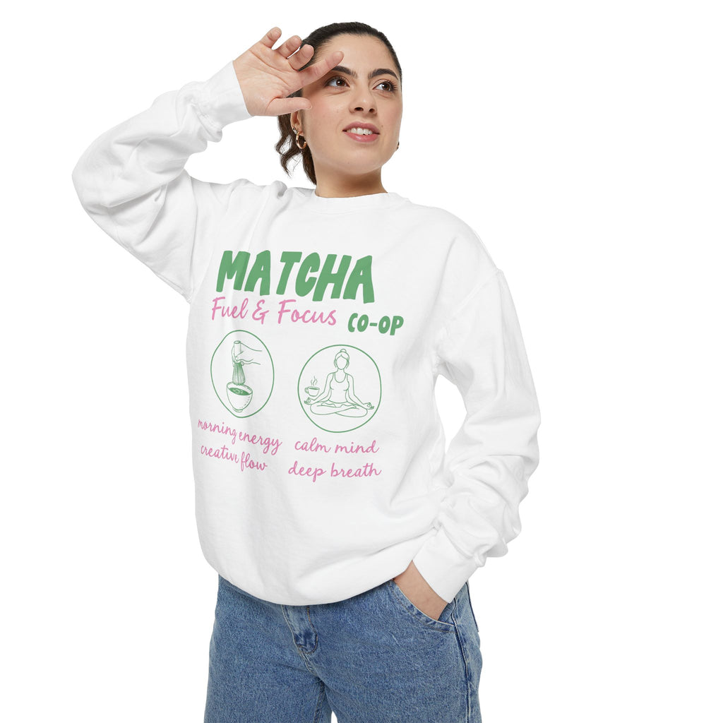 Matcha Fuel & Focus — Crewneck Sweatshirt