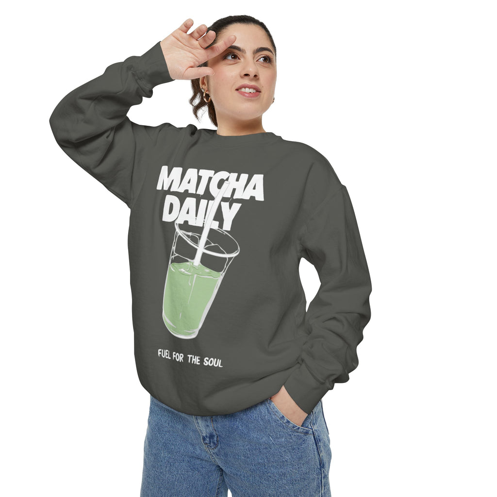 Matcha Daily Sweatshirt — Fuel for the Soul Graphic Crewneck Sweatshirt