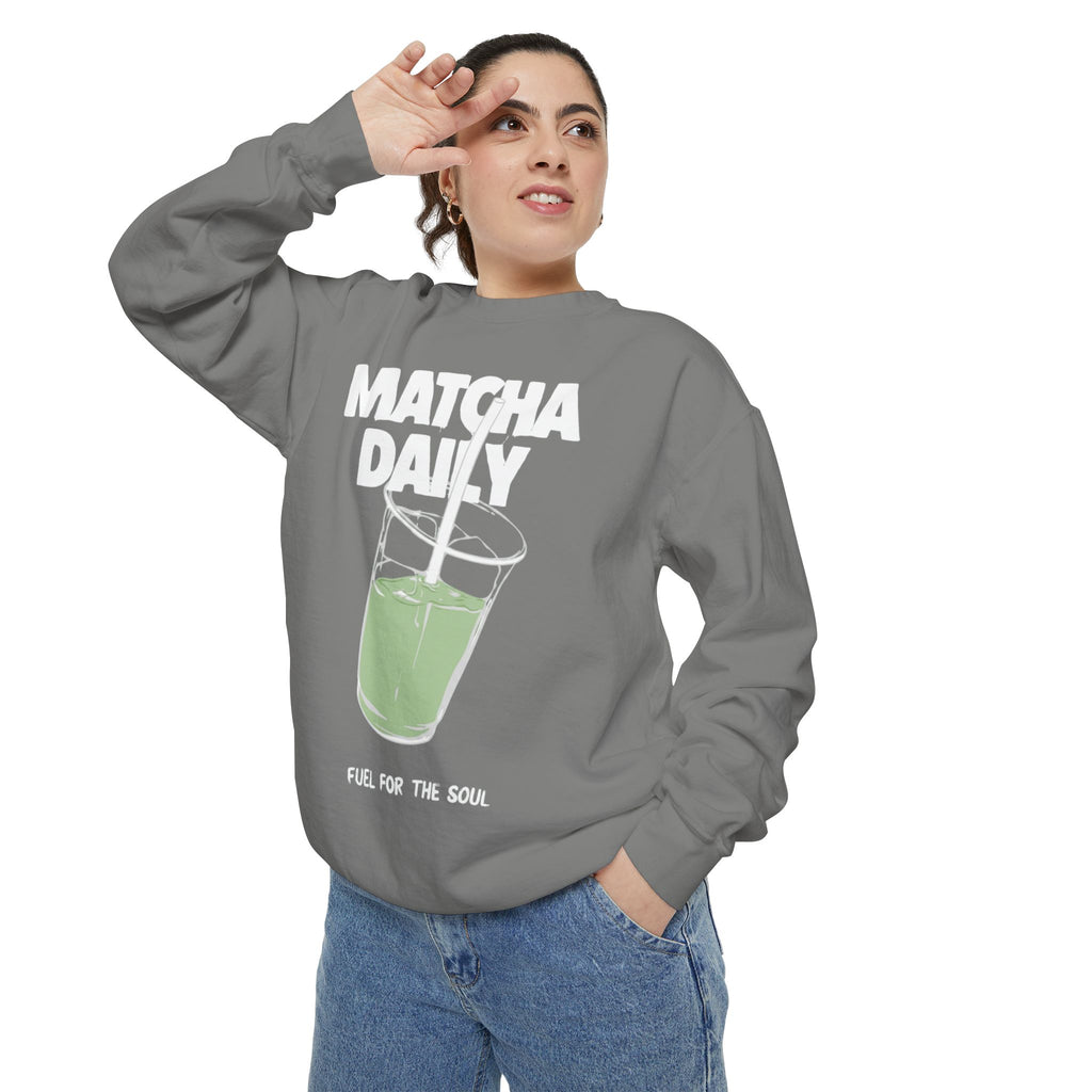 Matcha Daily Sweatshirt — Fuel for the Soul Graphic Crewneck Sweatshirt