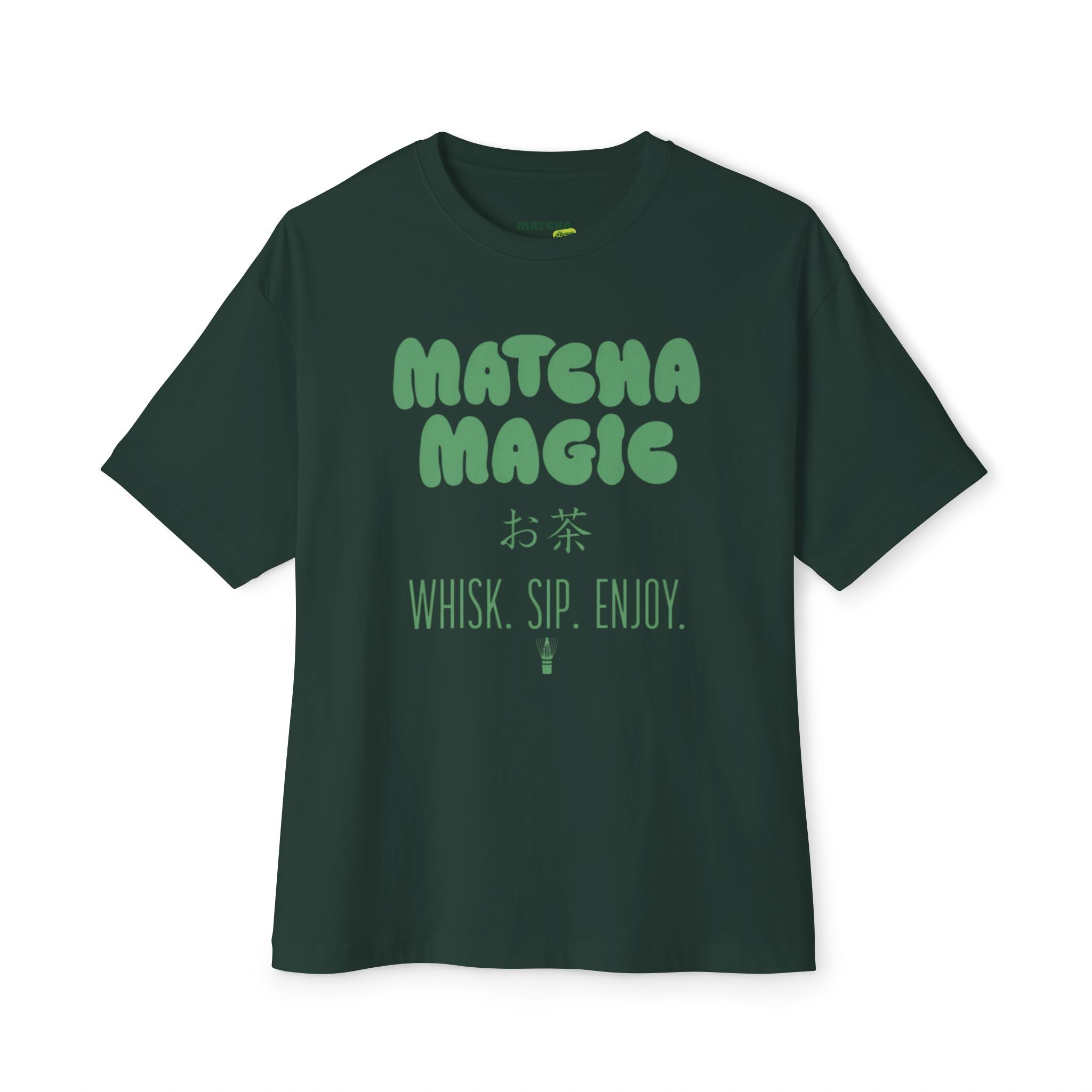 Matcha Magic Tee — Matcha Magic Graphic Oversized Boxy T-Shirt