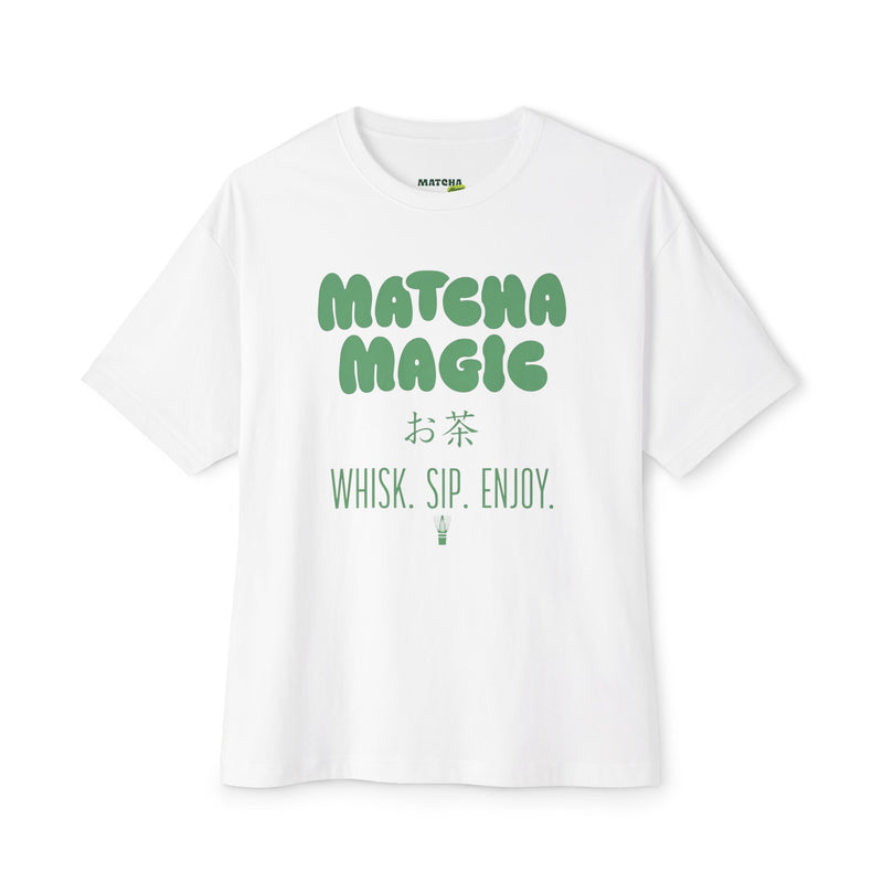 Matcha Magic Tee — Matcha Magic Graphic Oversized Boxy T-Shirt